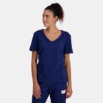 Clothing HVDBF342 Women Le Coq Sportif T-Shirt Blue