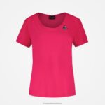 Clothing HVDBF348 Women Le Coq Sportif T-Shirt Red - Image 2
