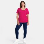 Clothing HVDBF348 Women Le Coq Sportif T-Shirt Red - Image 5