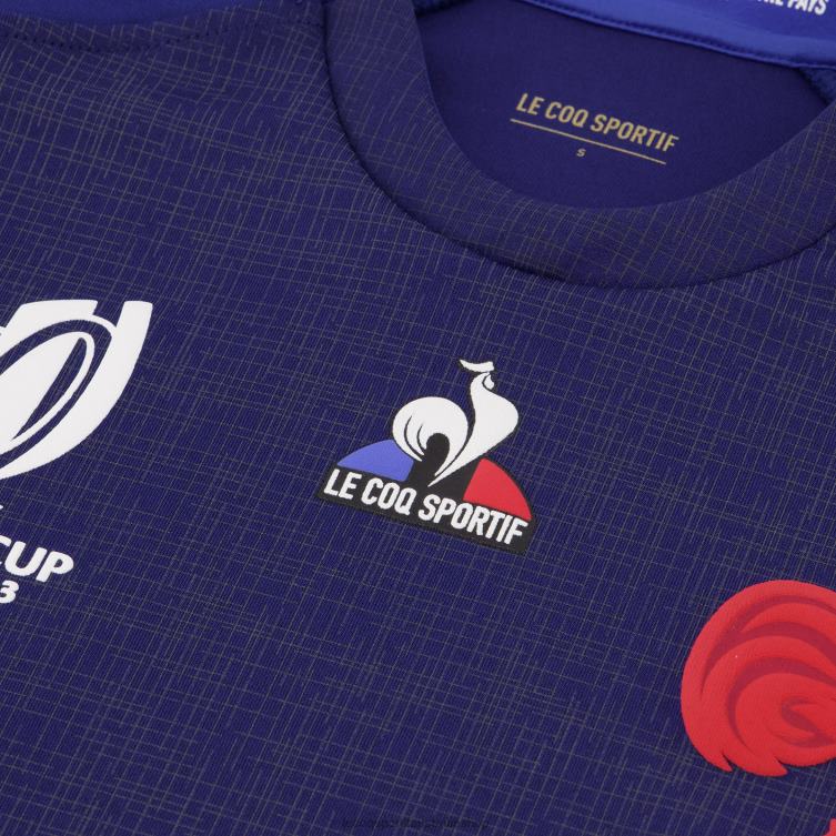 Clothing HVDBF349 Women Le Coq Sportif Replica Jersey Xv De France - Rugby World Cup 2023 Blue - Image 6