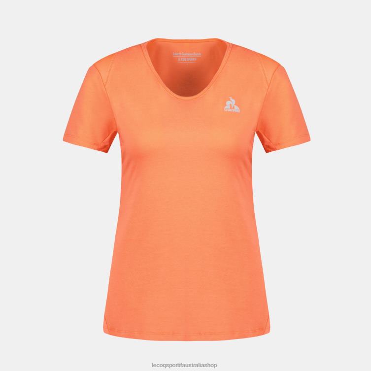 Clothing HVDBF355 Women Le Coq Sportif T-Shirt Orange - Image 2