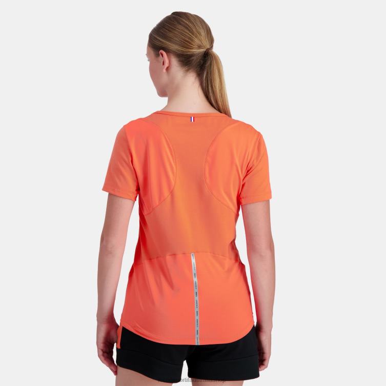 Clothing HVDBF355 Women Le Coq Sportif T-Shirt Orange - Image 4