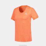 Clothing HVDBF355 Women Le Coq Sportif T-Shirt Orange - Image 6