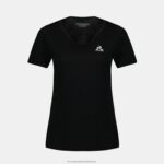 Clothing HVDBF357 Women Le Coq Sportif T-Shirt Black - Image 2
