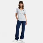 Clothing HVDBF359 Women Le Coq Sportif T-Shirt Grey - Image 5