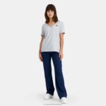 Clothing HVDBF359 Women Le Coq Sportif T-Shirt Grey - Image 6