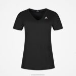 Clothing HVDBF360 Women Le Coq Sportif T-Shirt Black - Image 2