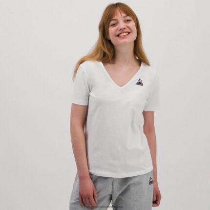 Clothing HVDBF361 Women Le Coq Sportif T-Shirt White
