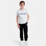 Clothing HVDBF378 Children Le Coq Sportif T-Shirt Grey - Image 5