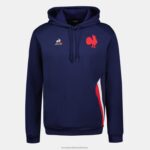 Clothing HVDBF37 Men Le Coq Sportif Hooded Sweatshirt Blue - Image 2