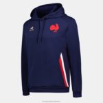 Clothing HVDBF37 Men Le Coq Sportif Hooded Sweatshirt Blue - Image 6