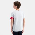 Clothing HVDBF384 Children Le Coq Sportif T-Shirt Grey - Image 4