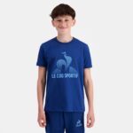 Clothing HVDBF386 Children Le Coq Sportif T-Shirt Blue