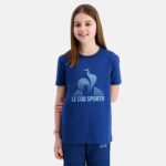 Clothing HVDBF386 Children Le Coq Sportif T-Shirt Blue - Image 7