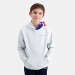 Clothing HVDBF393 Children Le Coq Sportif Hooded Sweatshirt Grey