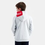 Clothing HVDBF393 Children Le Coq Sportif Hooded Sweatshirt Grey - Image 4