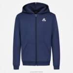 Clothing HVDBF398 Children Le Coq Sportif Hooded Sweatshirt With Zip Blue - Image 2