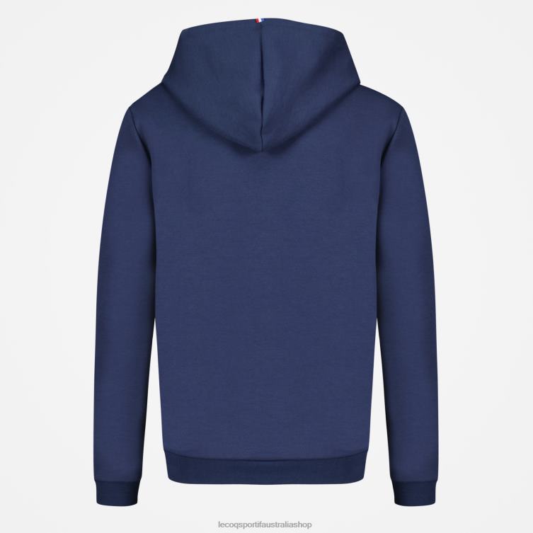 Clothing HVDBF398 Children Le Coq Sportif Hooded Sweatshirt With Zip Blue - Image 3
