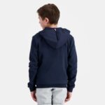 Clothing HVDBF398 Children Le Coq Sportif Hooded Sweatshirt With Zip Blue - Image 4