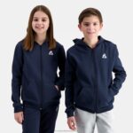 Clothing HVDBF398 Children Le Coq Sportif Hooded Sweatshirt With Zip Blue - Image 5