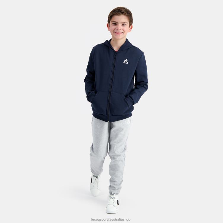 Clothing HVDBF398 Children Le Coq Sportif Hooded Sweatshirt With Zip Blue - Image 6