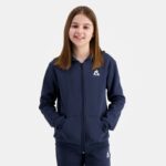 Clothing HVDBF398 Children Le Coq Sportif Hooded Sweatshirt With Zip Blue - Image 7