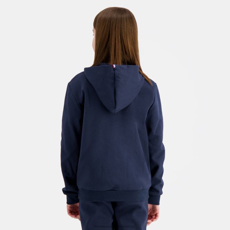 Clothing HVDBF398 Children Le Coq Sportif Hooded Sweatshirt With Zip Blue - Image 8