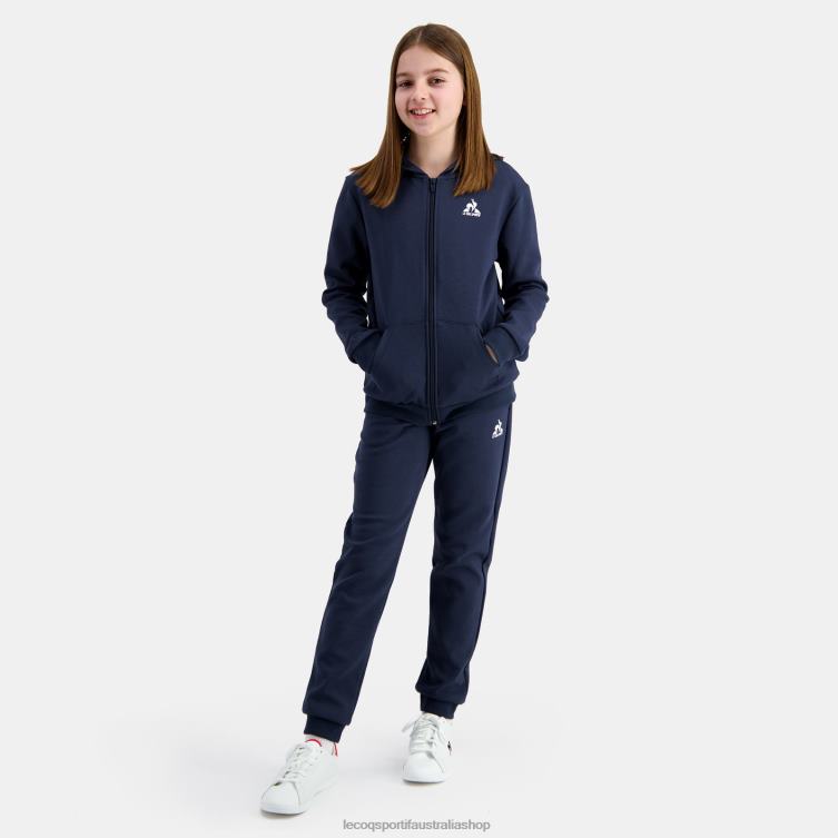 Clothing HVDBF398 Children Le Coq Sportif Hooded Sweatshirt With Zip Blue - Image 9