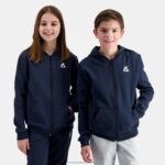Clothing HVDBF398 Children Le Coq Sportif Hooded Sweatshirt With Zip Blue - Image 10