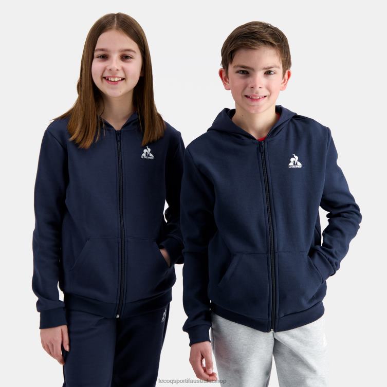 Clothing HVDBF398 Children Le Coq Sportif Hooded Sweatshirt With Zip Blue - Image 10