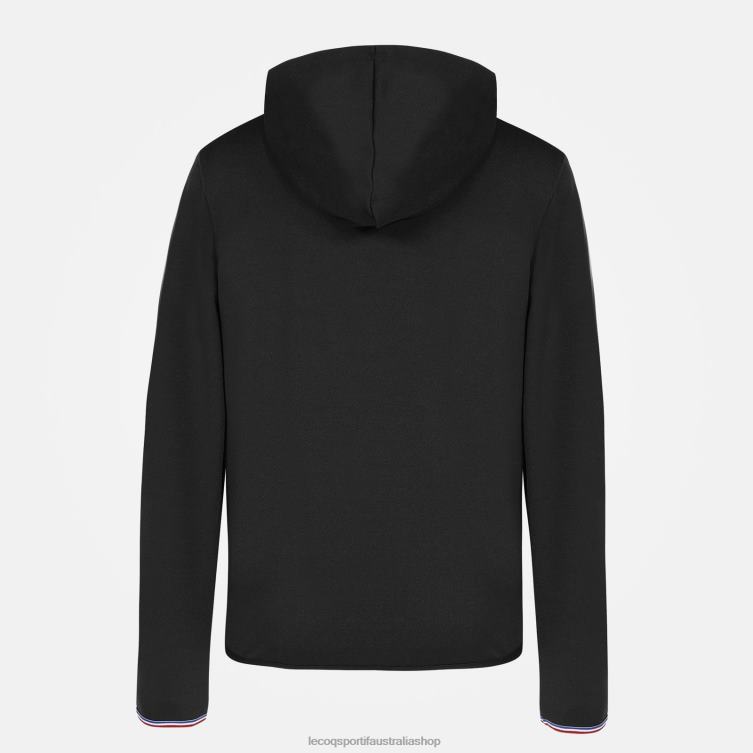 Clothing HVDBF400 Children Le Coq Sportif Hooded Sweatshirt With Zip Black - Image 2