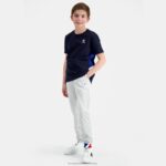 Clothing HVDBF403 Children Le Coq Sportif Trousers Grey
