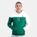 Clothing HVDBF436 Men Le Coq Sportif Hooded Sweatshirt Green