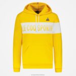Clothing HVDBF438 Men Le Coq Sportif Hooded Sweatshirt Yellow - Image 2
