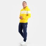 Clothing HVDBF438 Men Le Coq Sportif Hooded Sweatshirt Yellow - Image 5