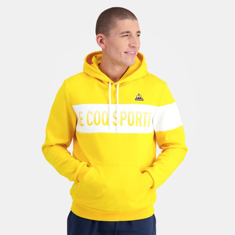 clothing_hvdbf438_men_le_coq_sportif_hooded_sweatshirt_yellow.jpg Clothing HVDBF438 Men Le Coq Sportif Hooded Sweatshirt Yellow - Image 1