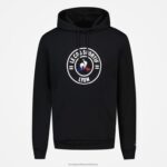 Clothing HVDBF43 Men Le Coq Sportif Hooded Sweatshirt Black - Image 2