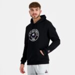 Clothing HVDBF43 Men Le Coq Sportif Hooded Sweatshirt Black