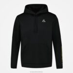 Clothing HVDBF440 Men Le Coq Sportif Hooded Sweatshirt Black - Image 2