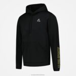 Clothing HVDBF440 Men Le Coq Sportif Hooded Sweatshirt Black - Image 6
