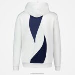 Clothing HVDBF441 Men Le Coq Sportif Hooded Sweatshirt White - Image 3