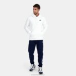 Clothing HVDBF441 Men Le Coq Sportif Hooded Sweatshirt White - Image 5
