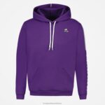 Clothing HVDBF442 Men Le Coq Sportif Hooded Sweatshirt Purple - Image 2