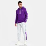 Clothing HVDBF442 Men Le Coq Sportif Hooded Sweatshirt Purple - Image 5