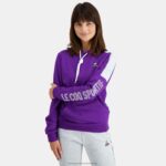 Clothing HVDBF442 Men Le Coq Sportif Hooded Sweatshirt Purple - Image 6