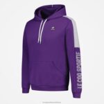 Clothing HVDBF442 Men Le Coq Sportif Hooded Sweatshirt Purple - Image 9