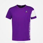 Clothing HVDBF444 Men Le Coq Sportif T-Shirt Purple - Image 2
