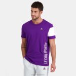 Clothing HVDBF444 Men Le Coq Sportif T-Shirt Purple