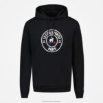 Clothing HVDBF44 Men Le Coq Sportif Hooded Sweatshirt Black - Image 2