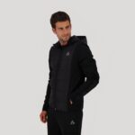 Clothing HVDBF450 Men Le Coq Sportif Hooded Sweatshirt With Zip Black